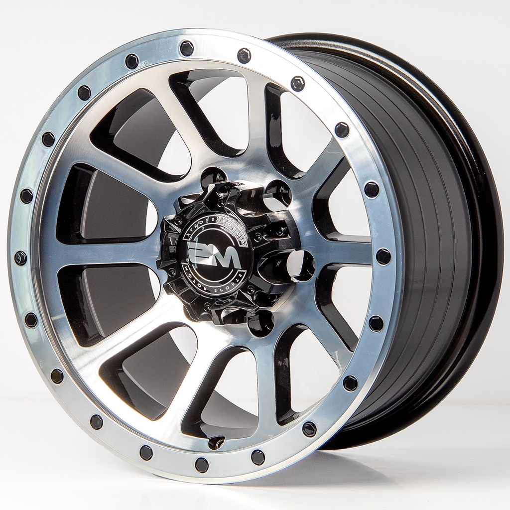 Rin 15 8 6X139.7 Ms LGS37 BLACK MACHINE FACE+BLACK RIVETS ET-10 CB110