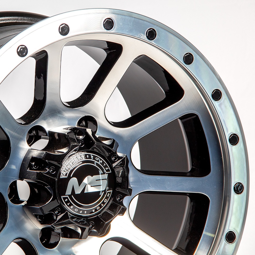 Rin 15 8 6X139.7 Ms LGS37 BLACK MACHINE FACE+BLACK RIVETS ET-10 CB110