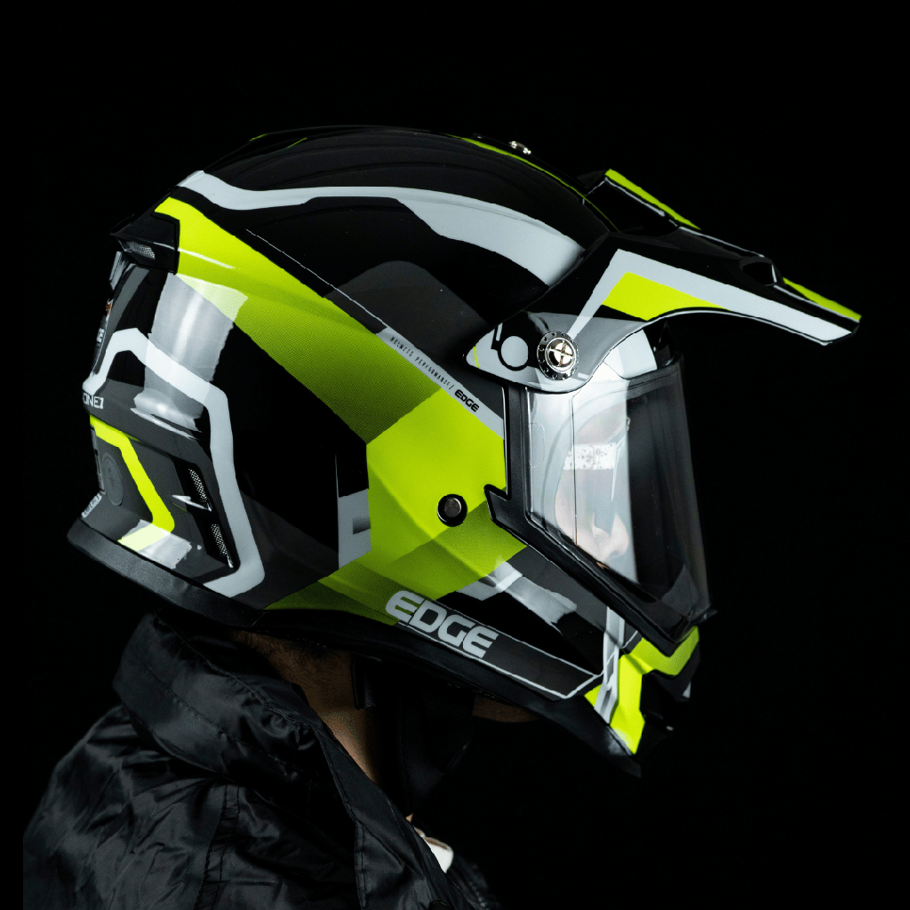 CASCO K4 NEGRO AMARILLO NEON BRILLANTE XL