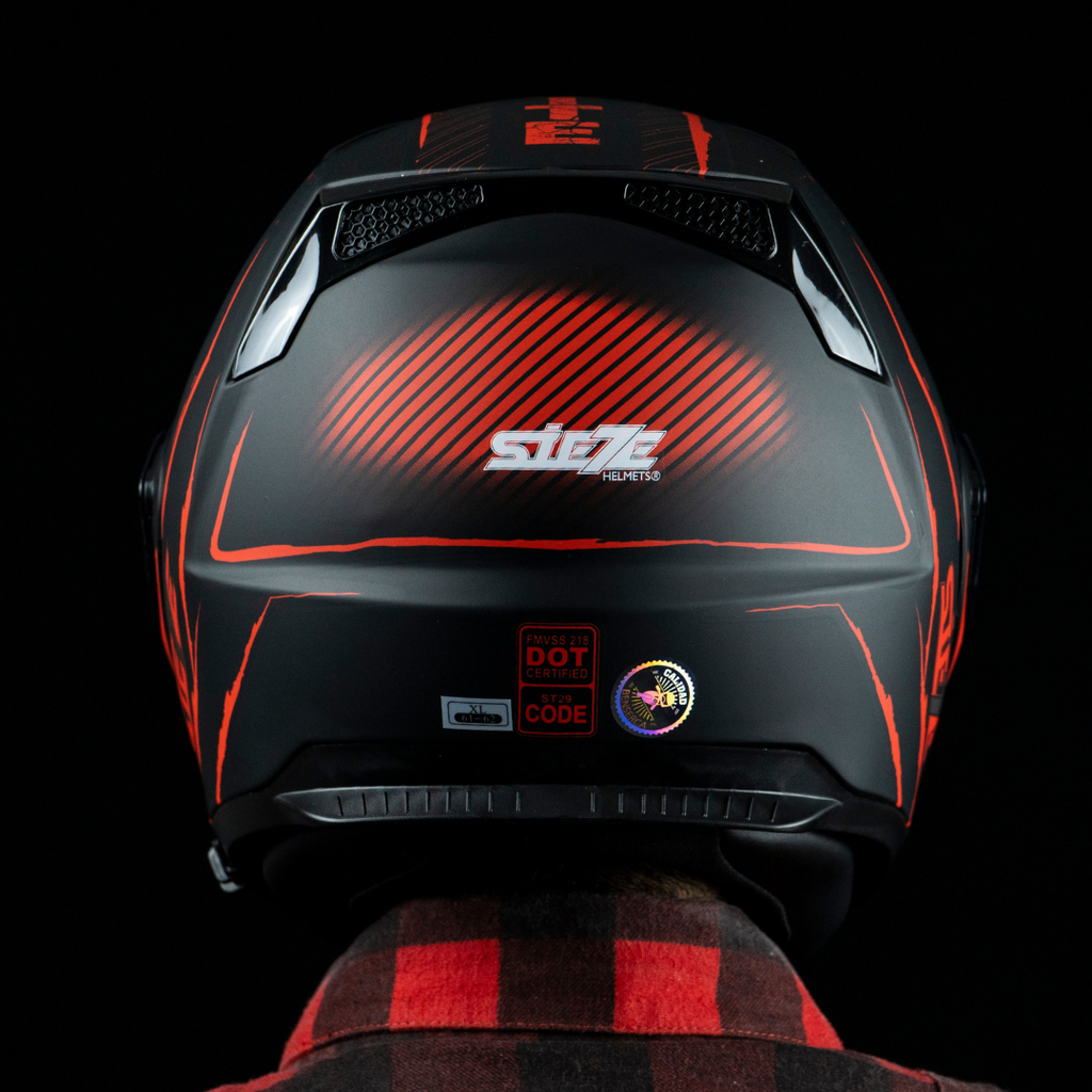 CASCO ABATIBLE STORM KRIPTONITE ROJO L