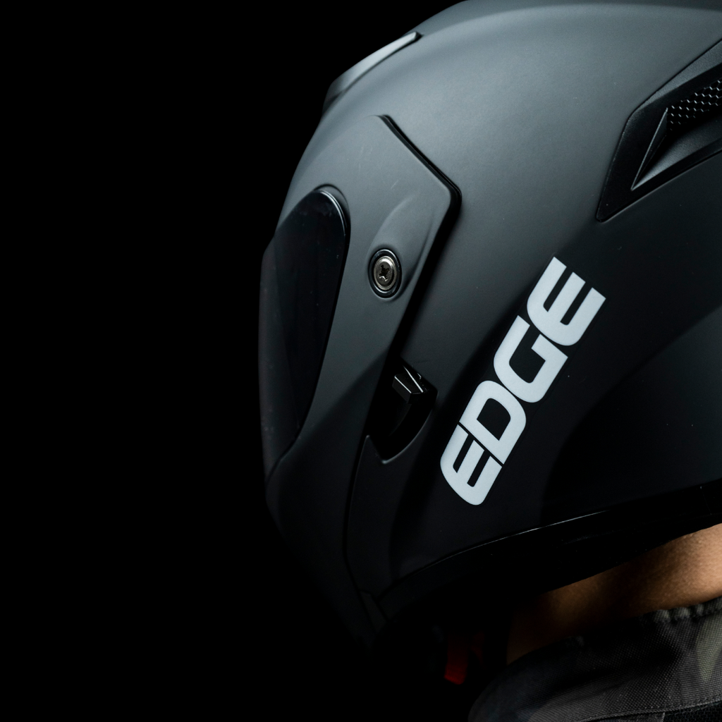 CASCO EDGE BOSS NEGRO SOLIDO MATE XL