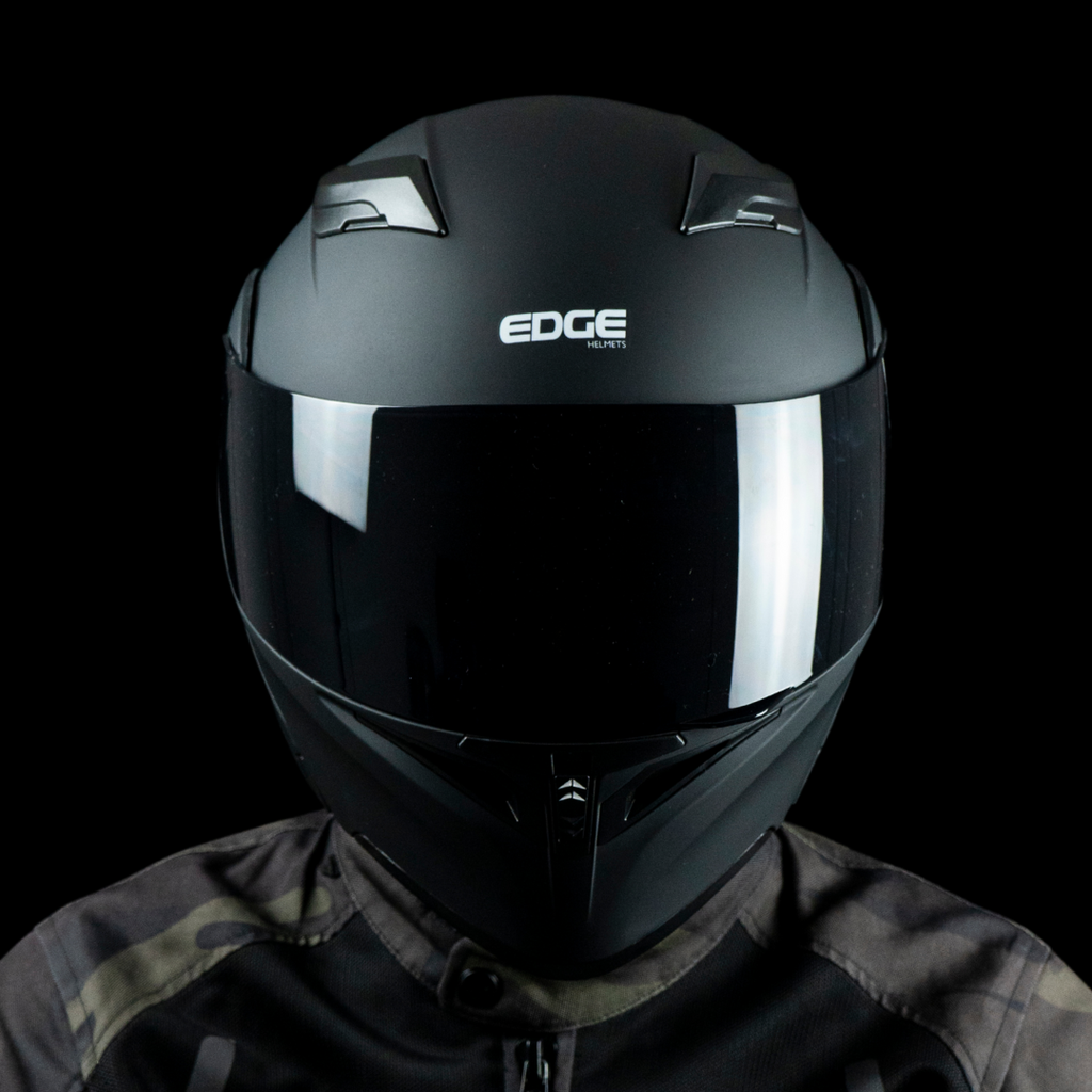CASCO EDGE BOSS NEGRO SOLIDO MATE XL