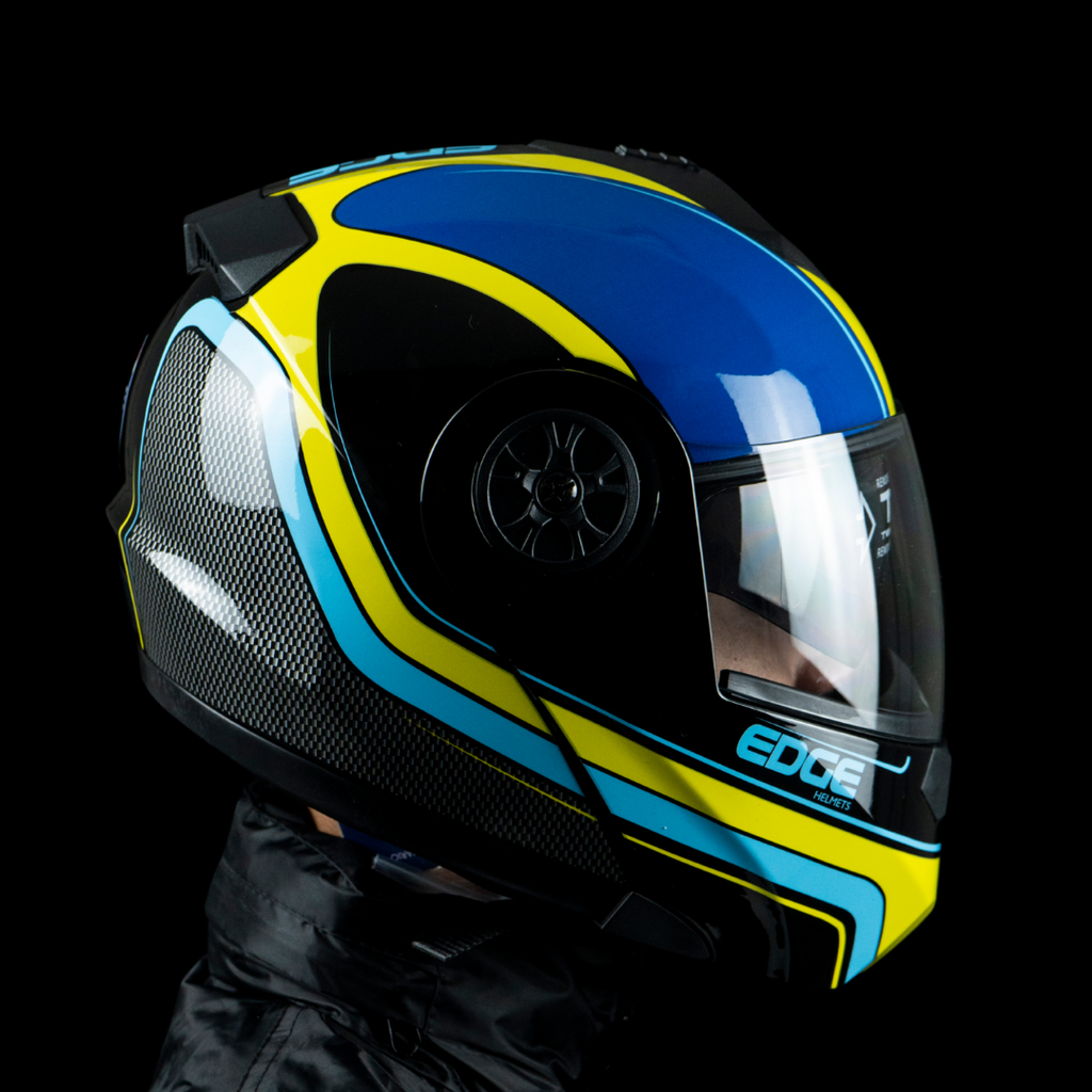 CASCO ABATIBLE TURBO BERLIN AMARILLO AZUL L