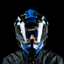 CASCO K4 NEGRO AZUL BRILLANTE L