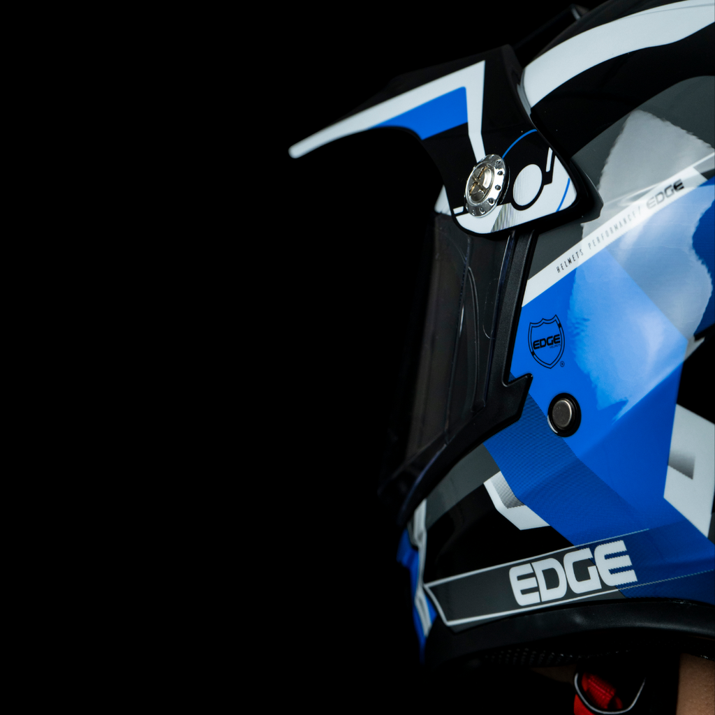 CASCO K4 NEGRO AZUL BRILLANTE L