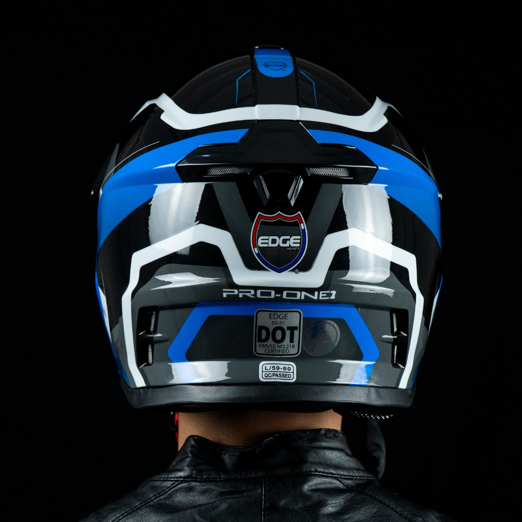 CASCO K4 NEGRO AZUL BRILLANTE L