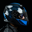 CASCO ABATIBLE JET 2 MX 7 NEGRO AZUL BRILLANTE L
