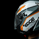 CASCO JAGUAR SEMI INTEGRAL NANO NEGRO NARANJA BRILLANTE L