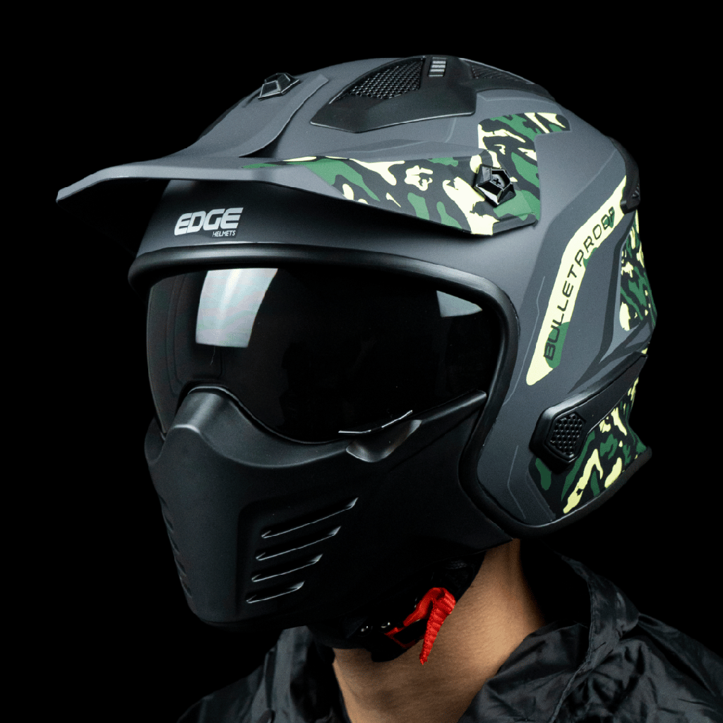 Casco Kombat Camo Verde Mate L