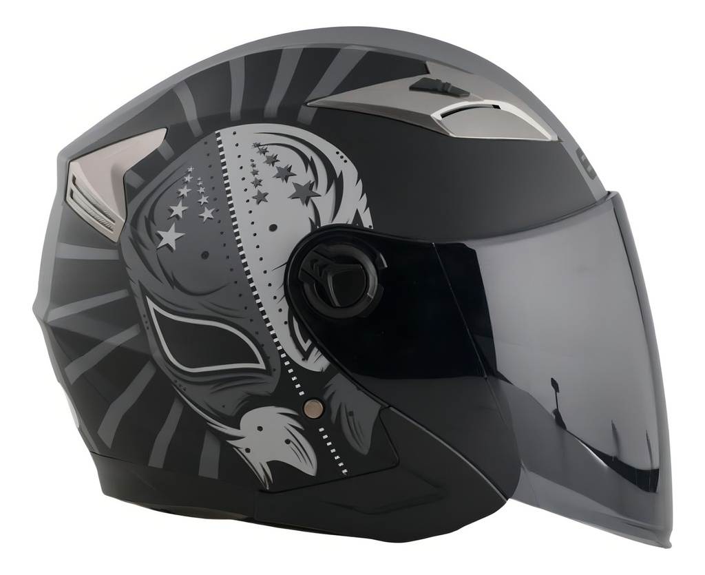 CASCO JAGUAR SEMI INTEGRAL WARRIOR L VISOR DARK GREY
