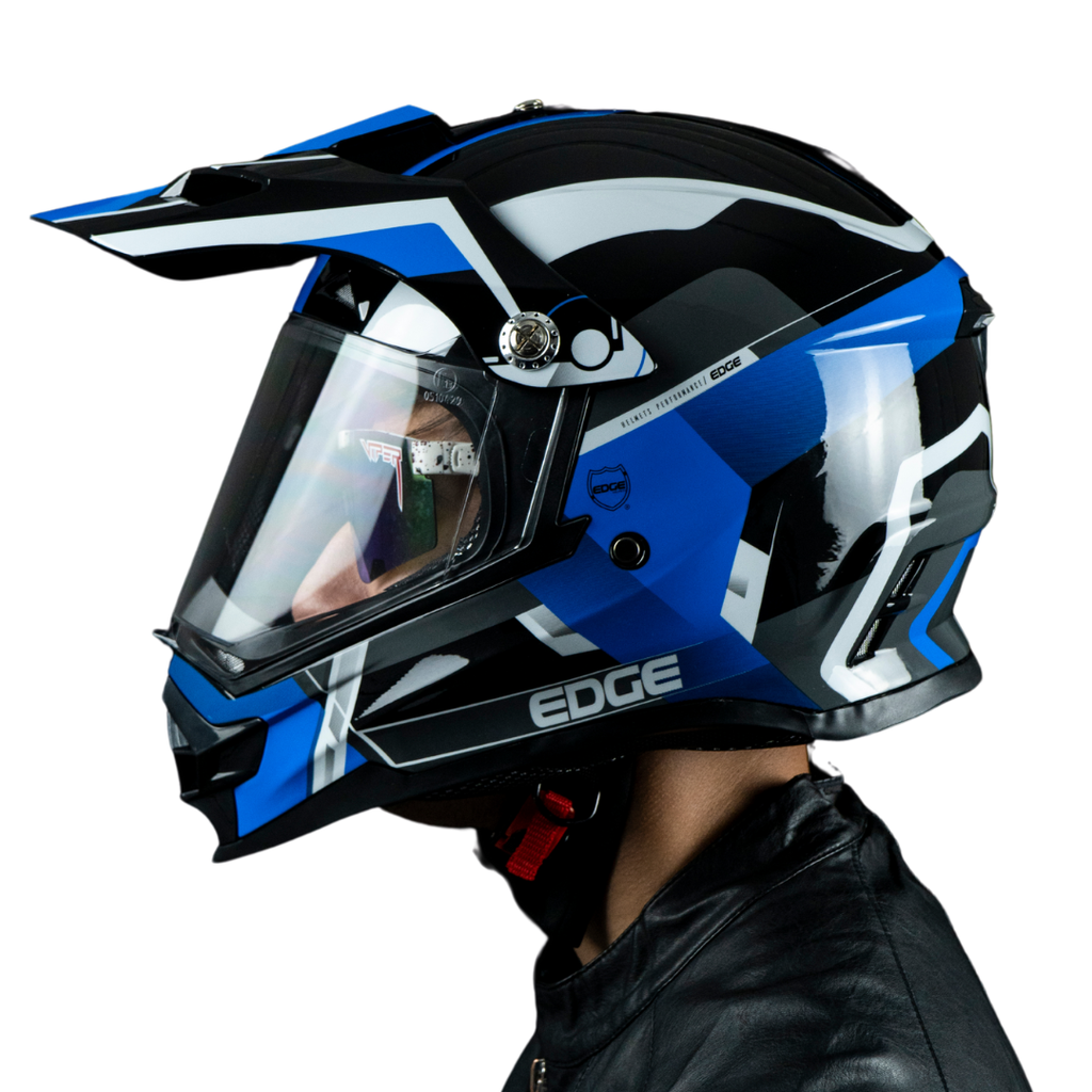 CASCO K4 NEGRO AZUL BRILLANTE L