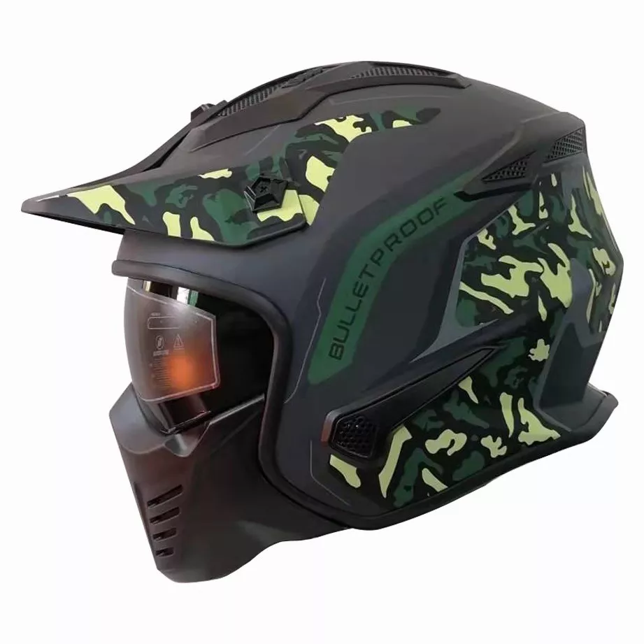 Casco Kombat Camo Verde Mate L