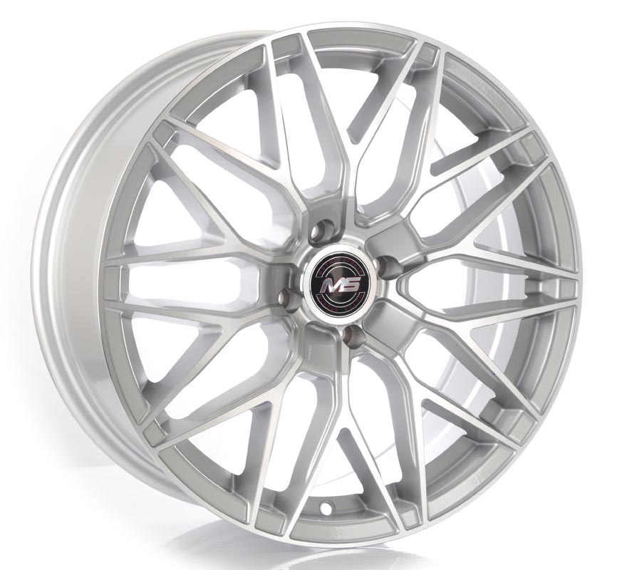 Rin 17 7.5 4X100 Ms 1310 SILVER MACHINE FACE ET35 CB67.1