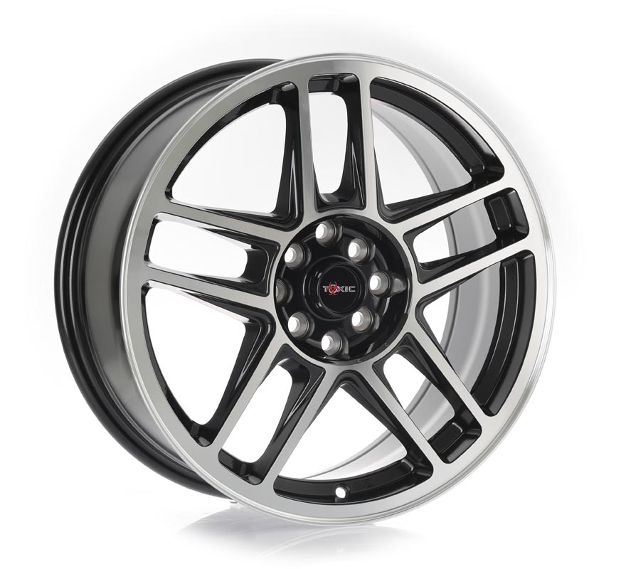 Rin 17 7.5 4x100/114.3 Ms B448 BLACK MACHINE FACE ET40 CB73.1