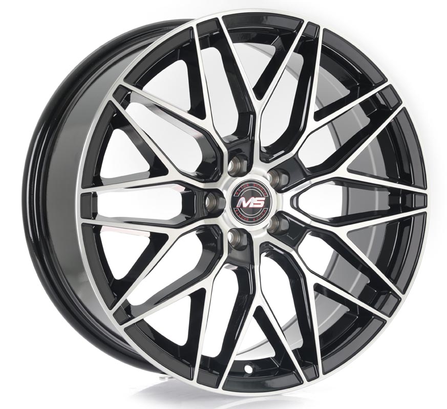 Rin 18 8.5 5X100 Ms 1310 BLACK MACHINE FACE ET35 CB67.1